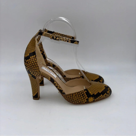 New! LK Bennett Xandra snakeskin-print leather ankle strap courts heels - Picture 4 of 7